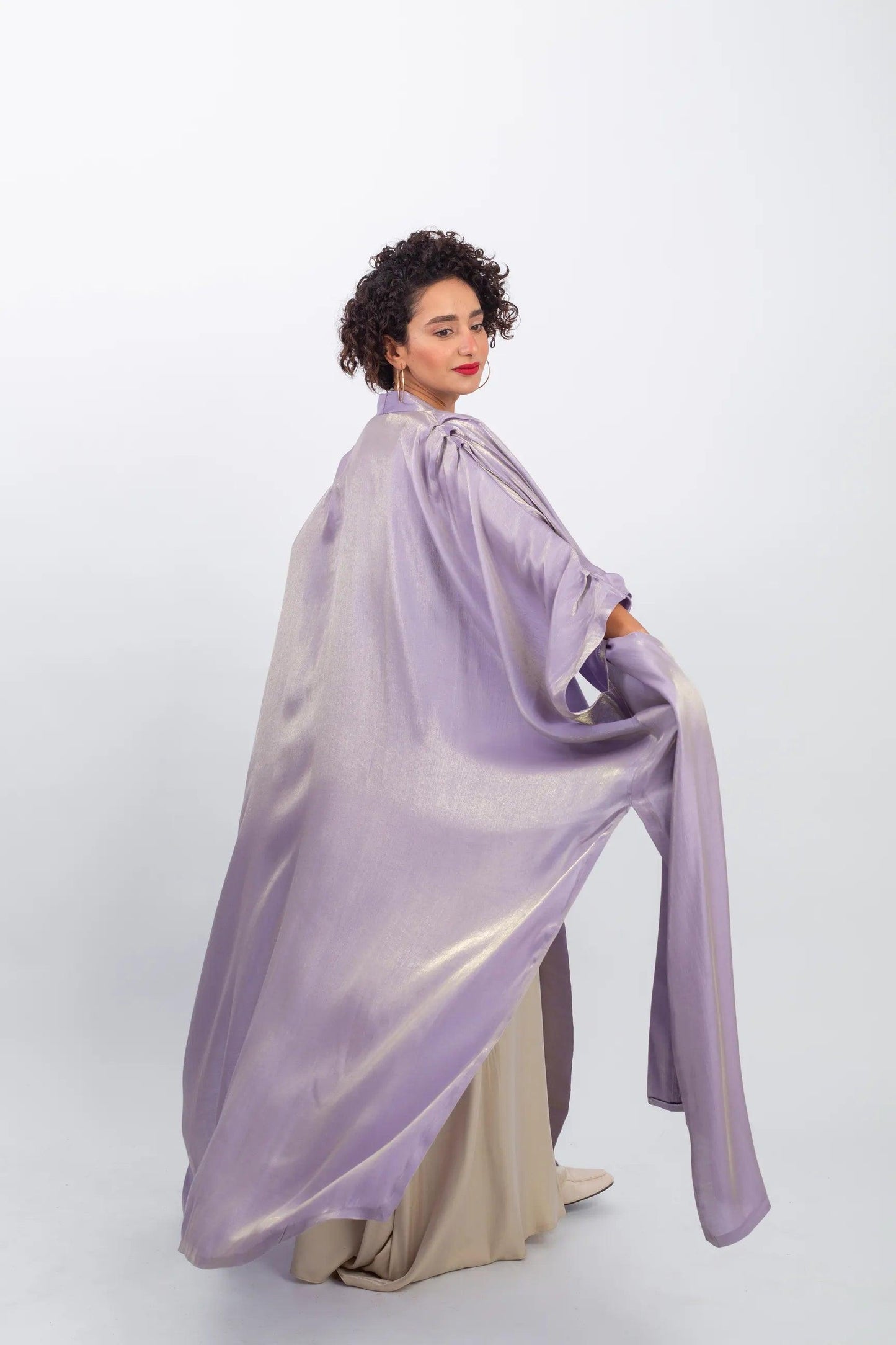 Sleek piece in charming color for everywhere with belt - Bisht Couture