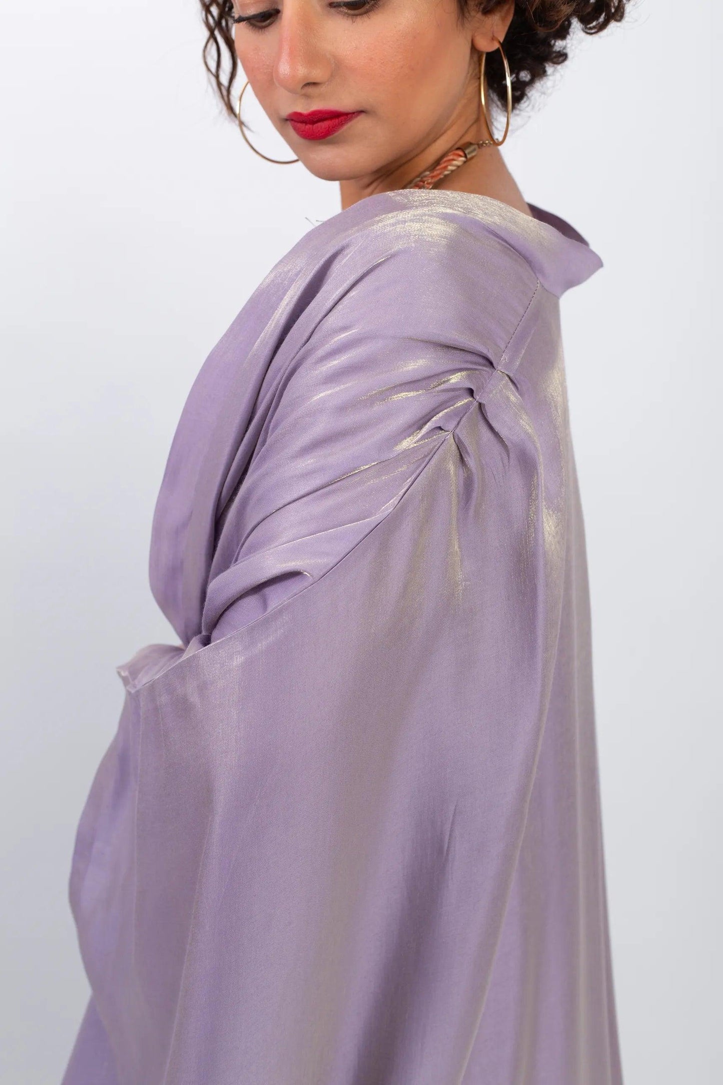Sleek piece in charming color for everywhere with belt - Bisht Couture