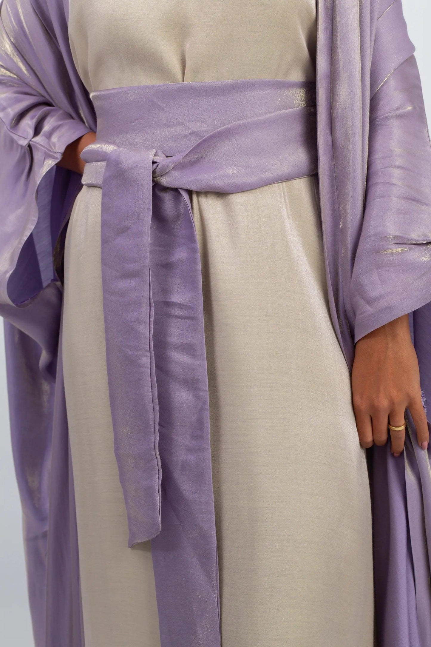 Sleek piece in charming color for everywhere with belt - Bisht Couture