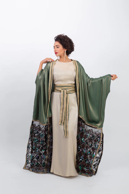 Elegant vibrant Bisht fills you with life with belt