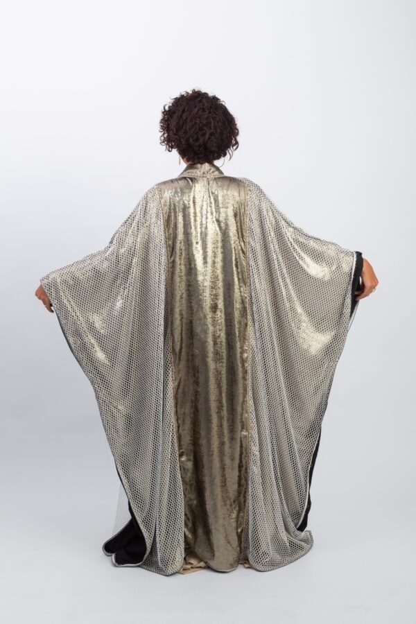 Metallic gold kaftan for glamorous evenings
