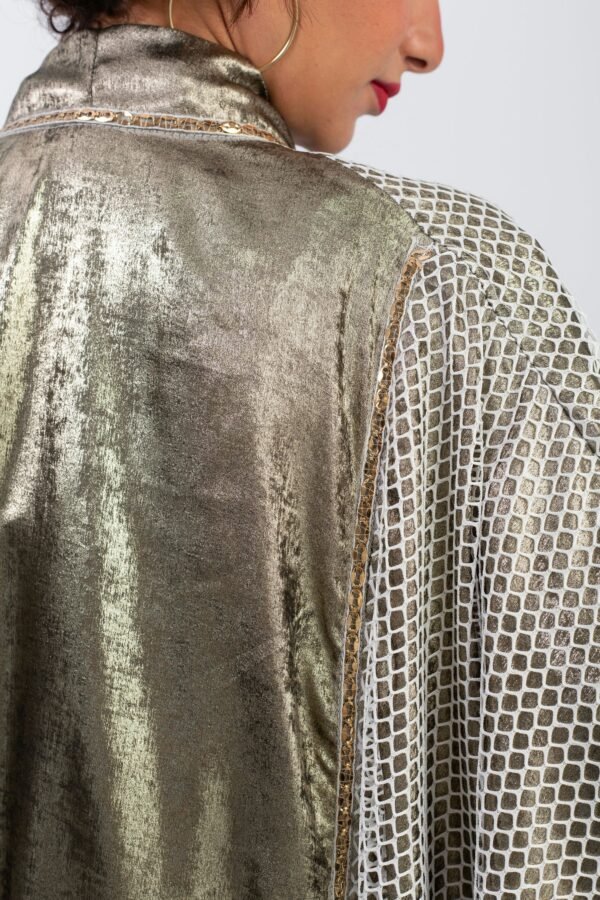 Metallic gold kaftan for glamorous evenings