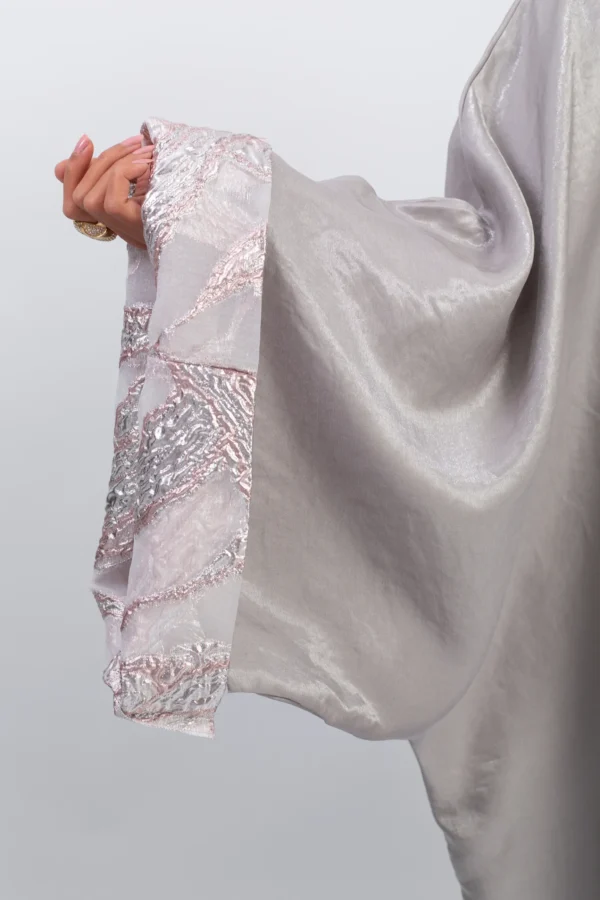 Shine bright in the moonlight simple chic silver Kaftan