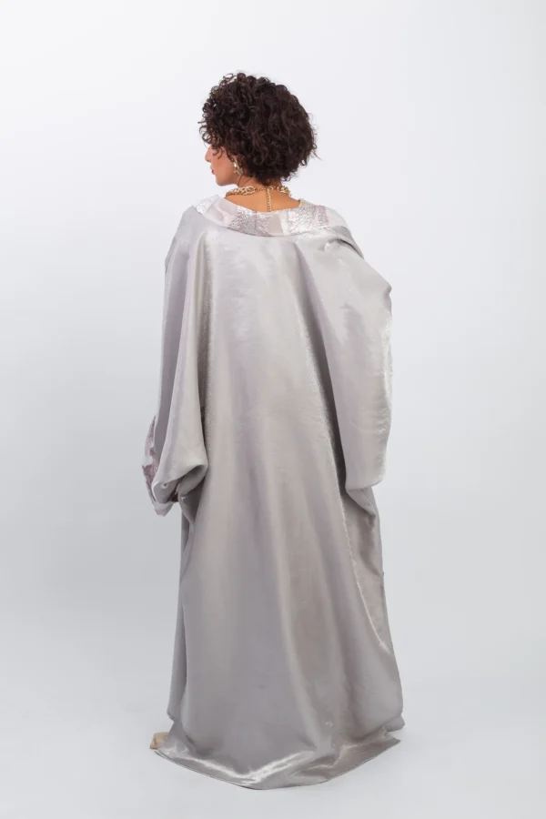 Shine bright in the moonlight simple chic silver Kaftan