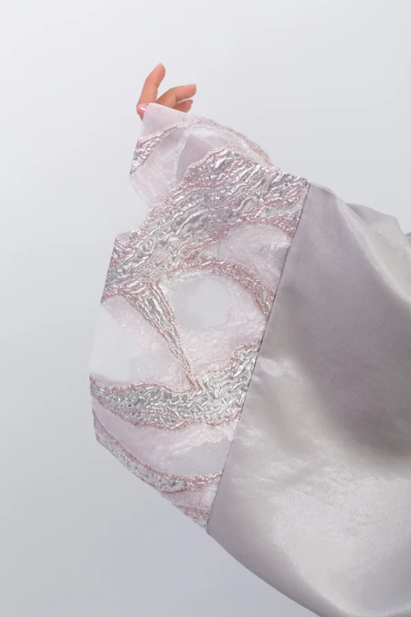 Shine bright in the moonlight simple chic silver Kaftan